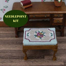 1:12 Dollhouse Needlepoint Rectangular Stool Kit, Alice (Green) JGD 1108