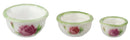 1:12 Dollhouse Miniature Nesting Bowls/Set/3/Roses AZ B5073