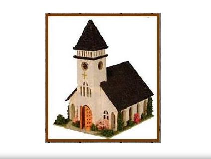 Clearance Sale 1:144 Dollhouse Miniature Country Church Kit HH LT800