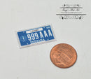 1:12 Dollhouse Miniature Indiana License Plate BD L115