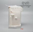 1:12 Dollhouse Miniature Open Corner Shower Miniature Bathroom AZ DT0303