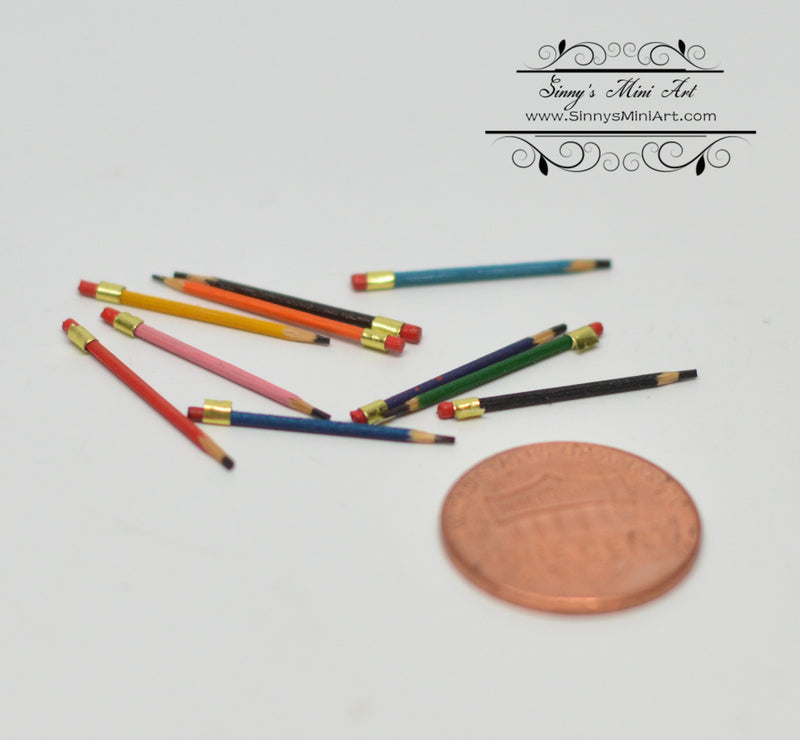 1:12 Dollhouse Miniature Colored Pencil Set / Miniature School AZ IM65404