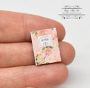 1:12 Dollhouse Miniature Notebook Baby Pink with Bird DMUK O52