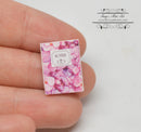 1:12 Dollhouse Miniature Notebook Hot Pink with Flowers DMUK O52