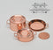 1:12 Dollhouse Miniature Copper Set of Pots and Pans with Lids AZ B0109