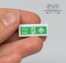 1:12 Dollhouse Miniature Fire Exit Sign DMUK M171