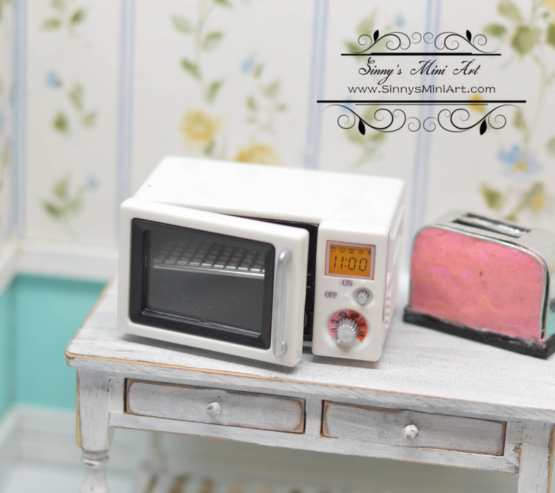 1:12 Dollhouse Miniature Microwave Oven, White AZ G7779