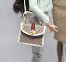 1:6 GUCC Doll Handbag White/Doll Purse Poppy Parker FR2 Barbie MJC74-White