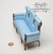 1:12 Dollhouse Miniature French Settee Blue Furniture AZ jj05042wnpb
