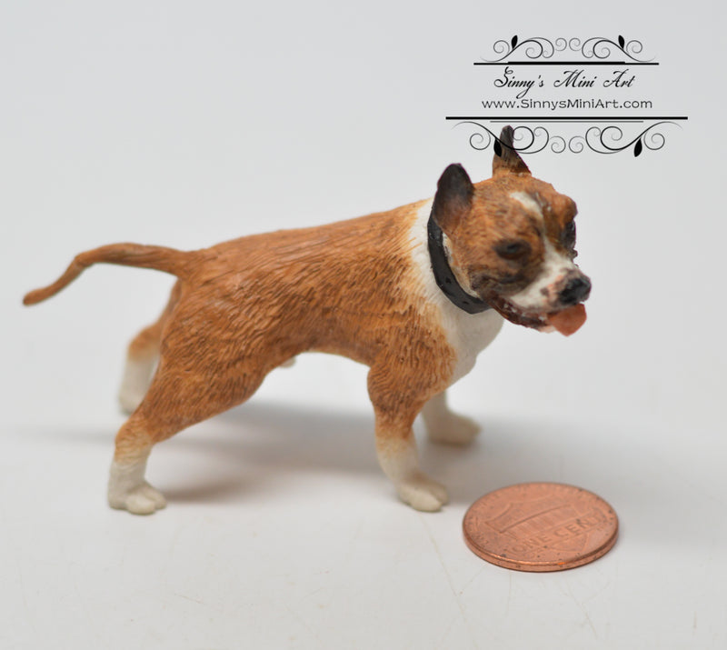 1:12 Dollhouse Miniature Standing Boxer/ Brown Dog Mini Pet HH A4648BR
