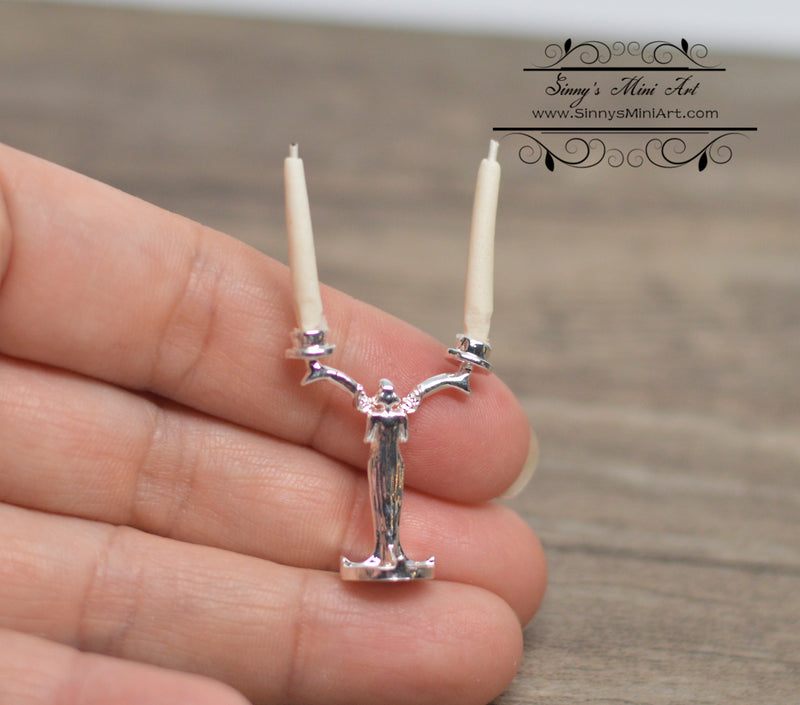 1: 12 Dollhouse Miniature Art Nouveau Candlestick Holder BD H214