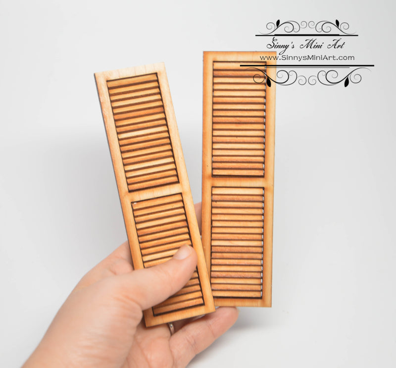 Clearance Sale 1:12 Dollhouse Miniature Working Louvers Shutters AM 2012