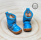 Hand Made Leather Boot (Blue) / Shoes for Blythe/ Azone/ Licca/Pullips