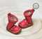 Hand Made Leather Boot (Bright Red) / Shoes for Blythe/ Azone/ Licca/Pullips