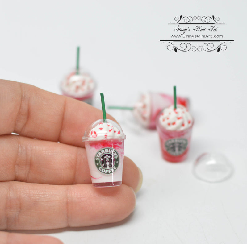 1:12 Dollhouse Miniature Cup of Strawberry Milk Shake/ Doll Miniature Drink HMN 1408