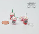 1:12 Dollhouse Miniature Cup of Strawberry Milk Shake/ Doll Miniature Drink HMN 1408