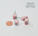 1:12 Dollhouse Miniature Cup of Strawberry Milk Shake/ Doll Miniature Drink HMN 1408