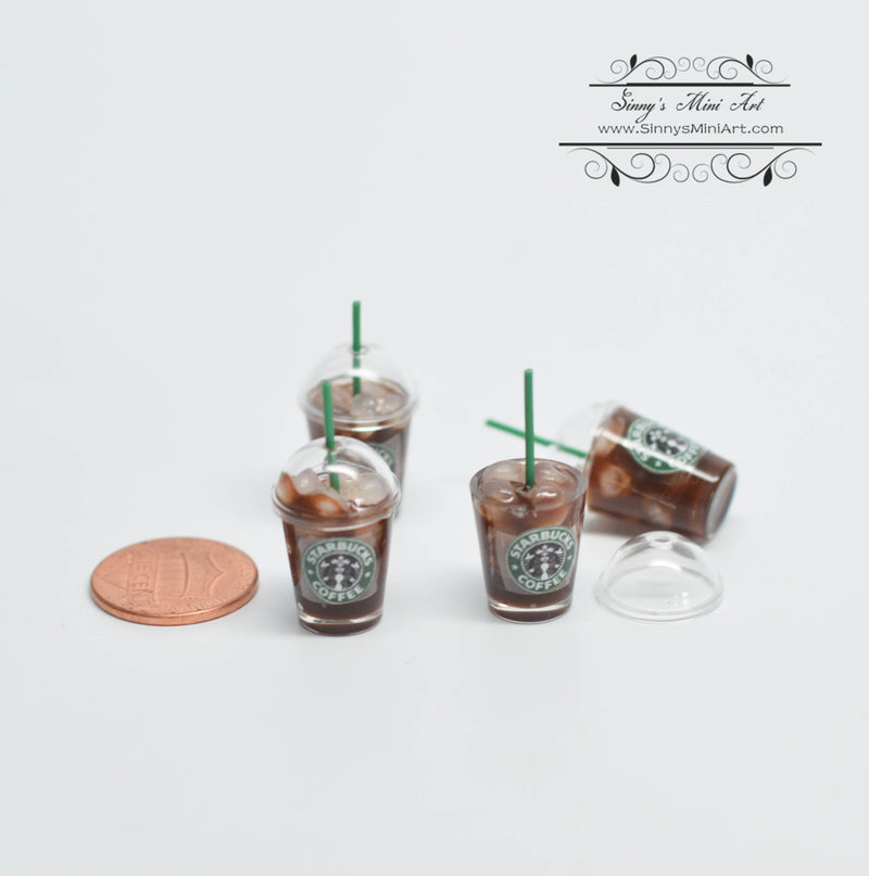 1:12 Dollhouse Miniature Cup of Ice Coffee/ Doll Miniature Drink HMN 779