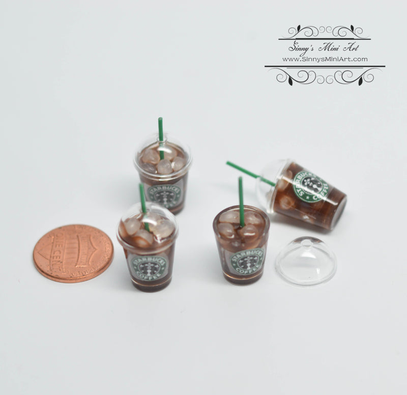 1:12 Dollhouse Miniature Cup of Ice Coffee/ Doll Miniature Drink HMN 779