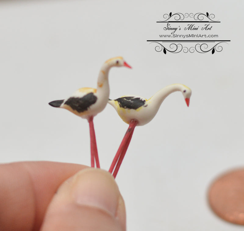 1:12 Dollhouse Miniature Storks-Set of 2 BD MW008