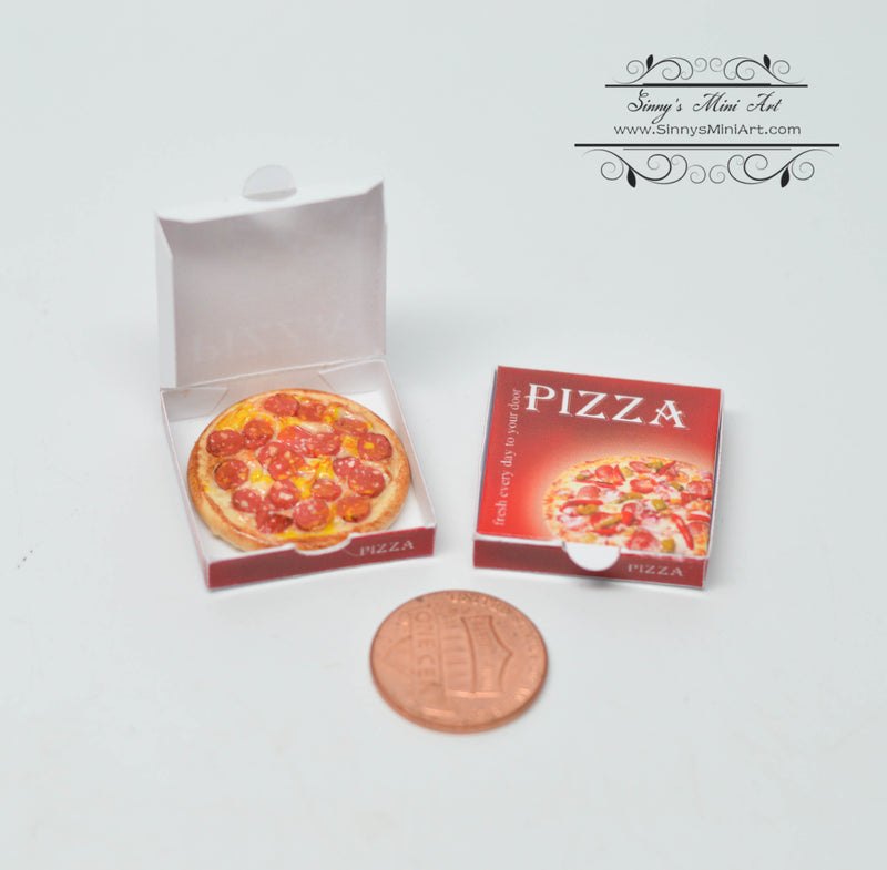 1:12 Dollhouse Miniature Pizza with Box/ Miniature Food HMN 01582