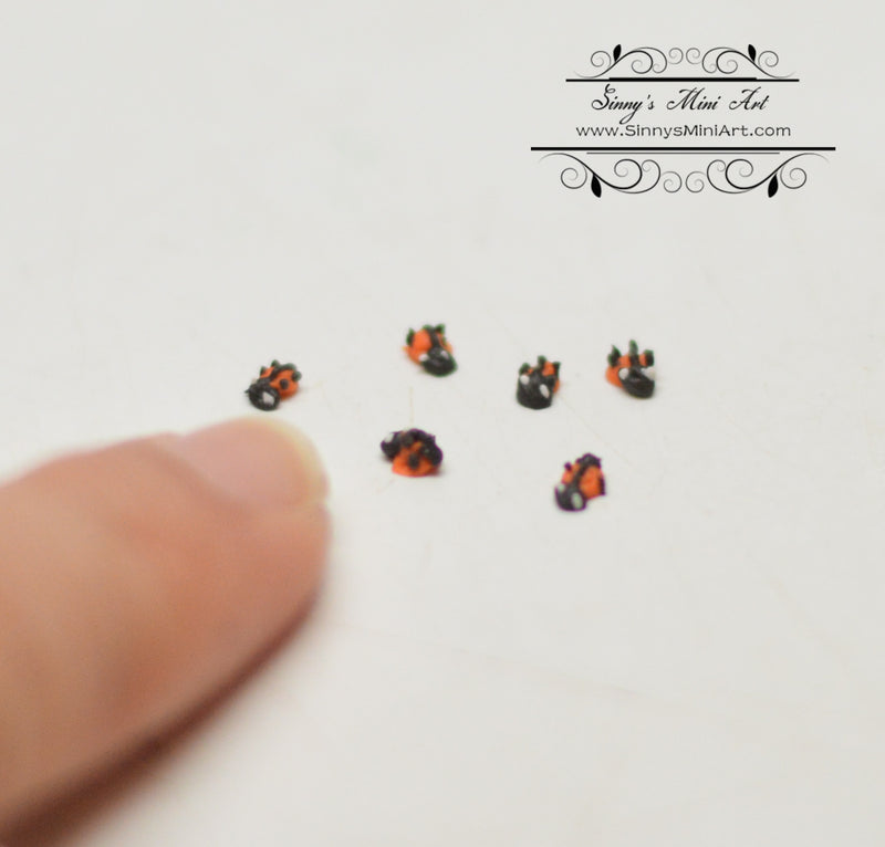 1:12 Dollhouse Miniature Ladybugs 6 of Tiny BD MF021