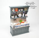 1:12 Dollhouse Miniature Decorated Blue Kitchen Sink RP 1.841/6