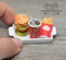 1:12 Dollhouse Miniature Hamburger Fries Soda Combo in Dish HMN 1574