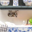 1:12 Dollhouse Miniature Decorated Blue Kitchen Sink RP 1.841/6