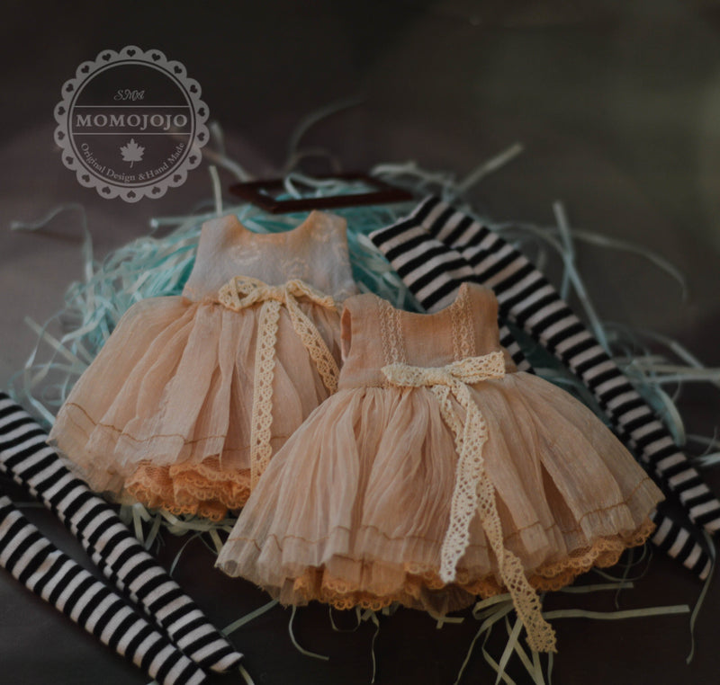 Shabby Chic Old Dress with Leggings for Blythe MJ A64