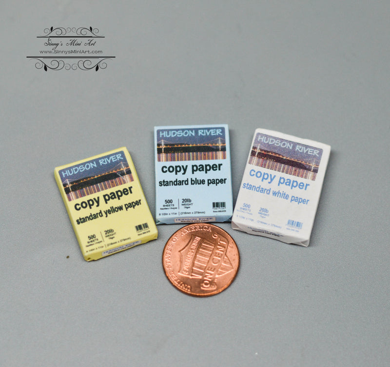 1:12 Dollhouse Miniature Copy Paper Set/ Miniature Office HRM 56115