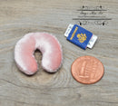 1:12 Dollhouse Miniature Travel Set Neck Pillow with Passport/Ticket IBM MIS0125