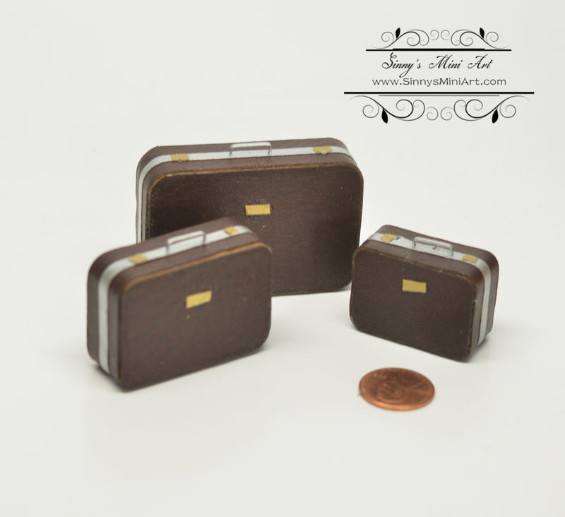 1:12 Dollhouse Suitcases/ Set/3 AZ G8204