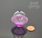 1:12 Miniature Lavender Glass Cake Plate with Top BD HB243-B