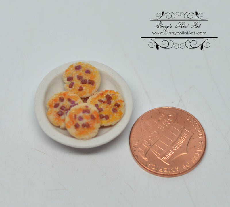 1:12 Chocolate Chip Cookies on Plate BD K1048
