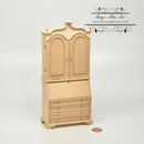 1:12 Dollhouse Miniature Cabinet Ec/Desk/Unpainted AZ JJ09000UF