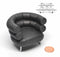 1:12 Dollhouse Miniature Barrel Chair Black/ Miniature Furniture AZ S8008B