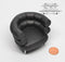 1:12 Dollhouse Miniature Barrel Chair Black/ Miniature Furniture AZ S8008B