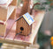 1: 12 Dollhouse Miniature Bird House with License Plate Roof- No Stand BD BH014
