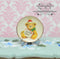 1:12 Dollhouse Miniature Christmas Bear Decorative Plate BB CDD467-3