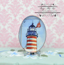 1:12 Dollhouse Miniature Decorative Lighthouse Plate / Oval Plate BB CDD647-2