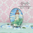 1:12 Dollhouse Miniature Decorative Lighthouse Plate / Oval Plate BB CDD647-3