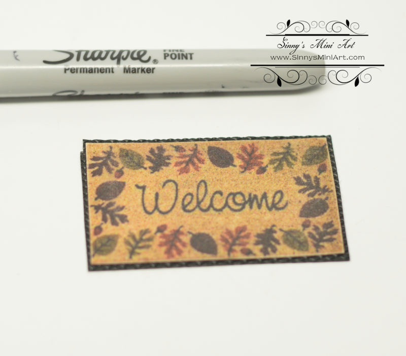 1:12 Dollhouse Miniature Door Mat - Welcome BB BB9F