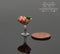 1:12 Dollhouse Miniature Shrimp Cocktail on Ice in Glass BD F018