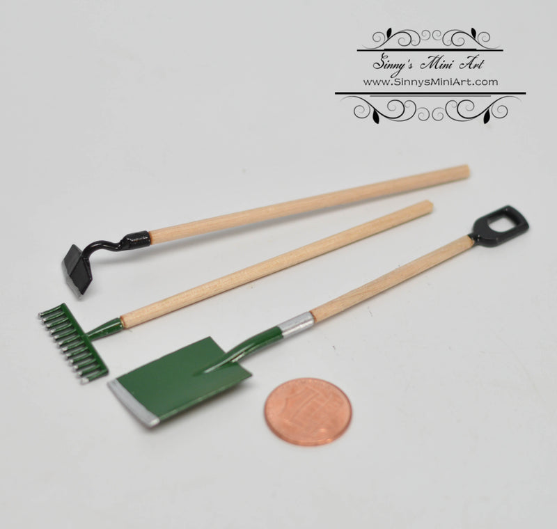 1:12 Dollhouse Miniature Gardening Tool Set D140
