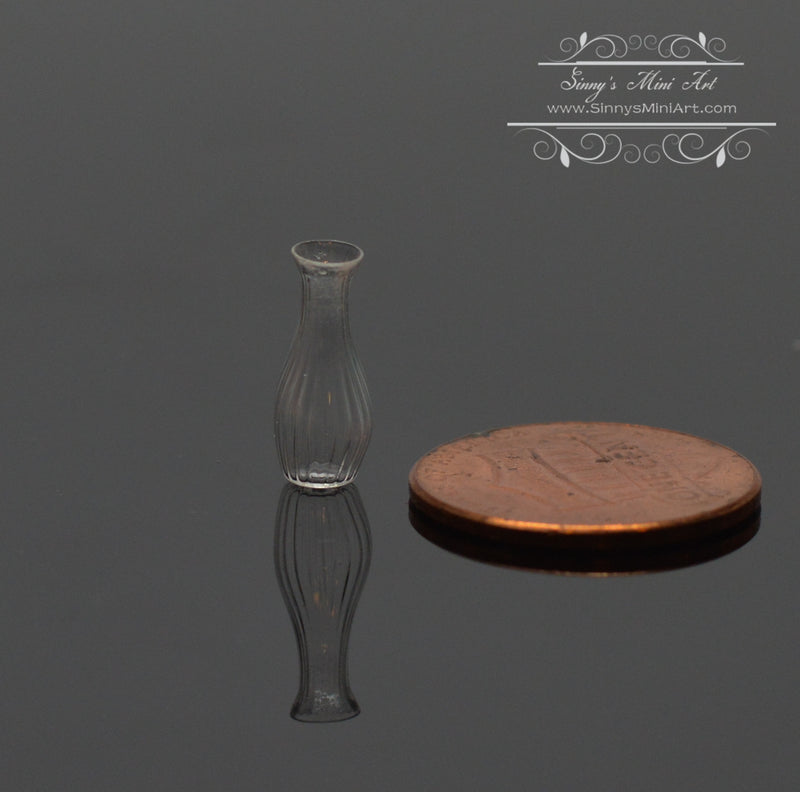 1:24 Dollhouse Miniature Ridged Glass Bud Vase BD HB581
