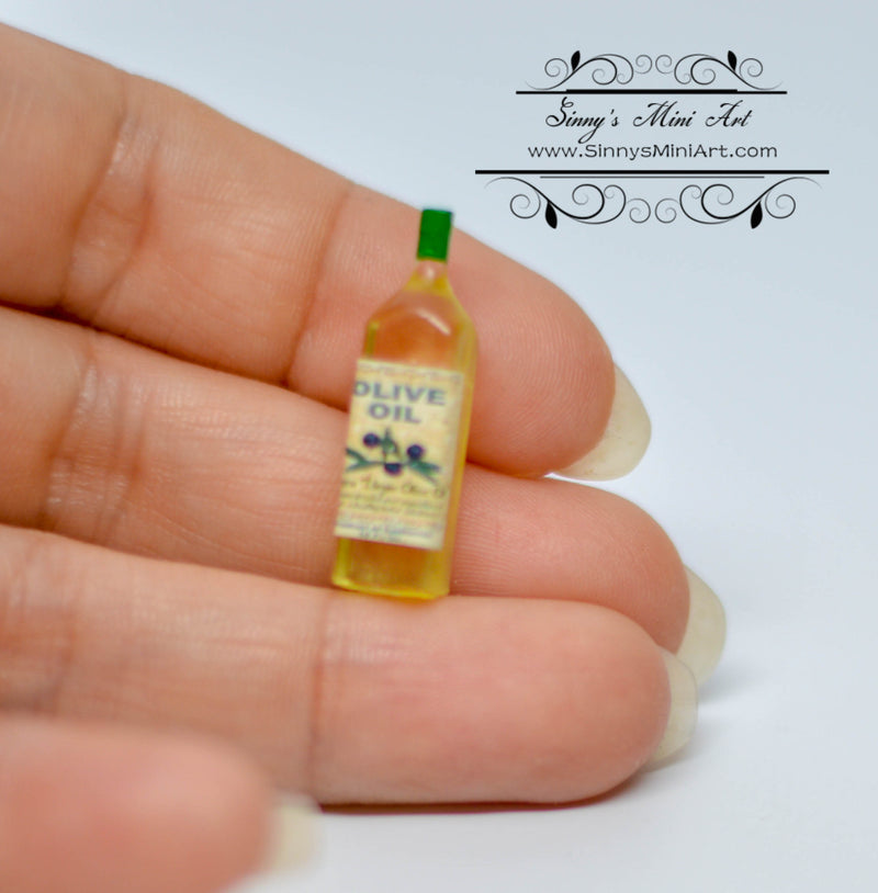 1:12 Dollhouse Miniature Olive Oil Bottle HRM 55064