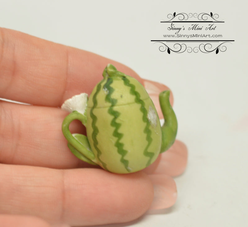 1:12 Miniature Watermelon Tea Pot TGADM A22