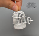 1: 12 Dollhouse Miniature Round Bird Cage/Miniature Garden AZ ZC752WH