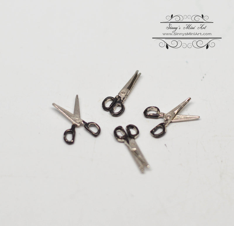 1:12 Dollhouse Miniature Working Scissors with Black Handle /Miniature Tool AZ S1610B